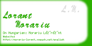 lorant morariu business card